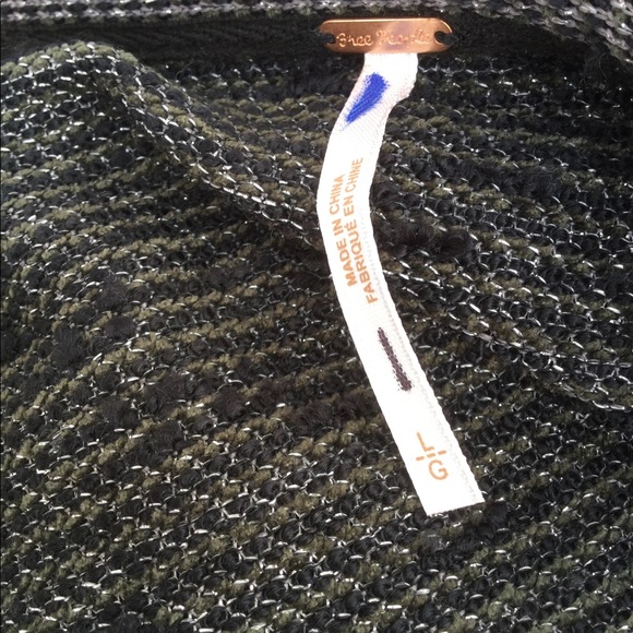 Free People size large scoop neck metallic - Picture 2 of 8